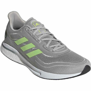 adidas SUPERNOVA M Pánska bežecká obuv, sivá,svetlo zelená,biela, veľkosť 44 2/3