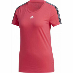adidas WOMENS ESSENTIALS TAPE TEE Dámske tričko, ružová, veľkosť XS