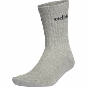 adidas HC CREW 3PP Unisex ponožky, sivá,čierna, veľkosť