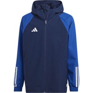 adidas TIRO23 C JACKET Chlapčenská futbalová bunda, tmavo modrá, veľkosť 140