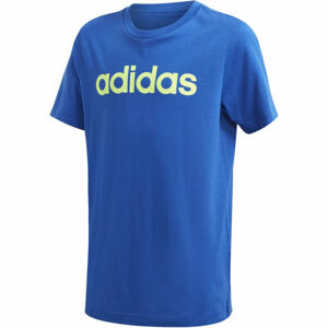 adidas YB E LIN TEE modrá 140 - Chlapčenské tričko