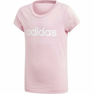 adidas YG E LIN TEE Dievčenské tričko, ružová,biela, veľkosť