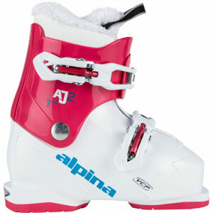 Alpina AJ2 GIRL Dievčenská obuv na zjazdové lyžovanie, biela, veľkosť 18