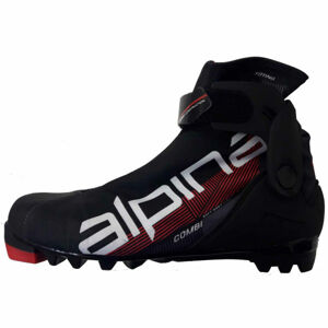 Alpina N COMBI JR Juniorská kombi lyžiarska obuv na bežky, červená, veľkosť 40