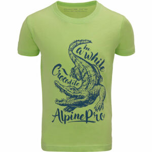 ALPINE PRO SHANTO Chlapčenské tričko, zelená, veľkosť 116-122