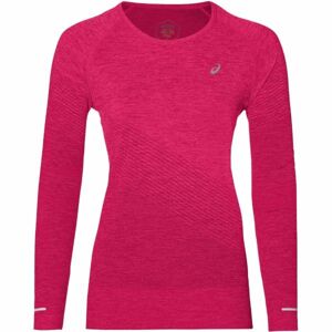 Asics SEAMLESS LS TEXTURE ružová L - Dámske športové tričko
