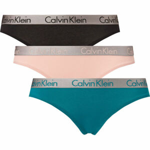 Calvin Klein BIKINI 3PK Dámske nohavičky, tyrkysová, veľkosť XS