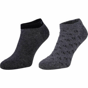 Calvin Klein MEN LINER 2P ALL OVER CK LOGO EDUARDO Pánske ponožky, čierna, veľkosť 39 - 42