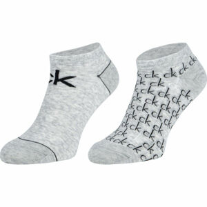 Calvin Klein 2PK REPEAT LOGO Dámske ponožky, sivá, veľkosť UNI
