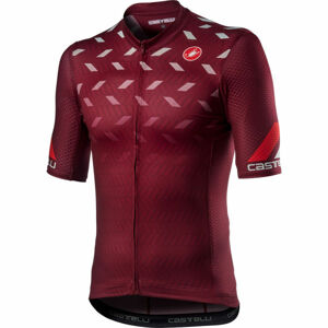 Castelli AVANTI Pánsky cyklistický dres, vínová, veľkosť XL