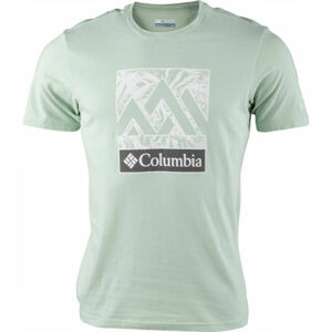 Columbia M RAPID RIDGE GRAPHIC TEE Pánske tričko, svetlo zelená,biela,tmavo sivá, veľkosť