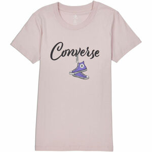 Converse HANGIN OUT CHUCK CLASSIC TEE ružová L - Dámske tričko