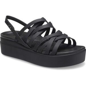 Crocs BROOKLYN STRAPPY LOWWDG Dámske sandále, čierna, veľkosť 39/40