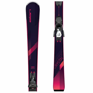 Elan CRYSTAL LS+EL 7.5 Dámske zjazdové lyže, fialová, veľkosť 158