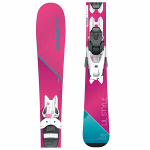 Elan LIL STYLE QS + EL 4.5 Dievčenské zjazdové lyže, ružová, veľkosť 120