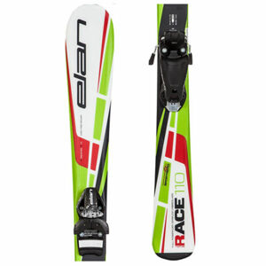 Elan RACE PRO SPORT + EL4.5 Detské zjazdové lyže, biela, veľkosť 120