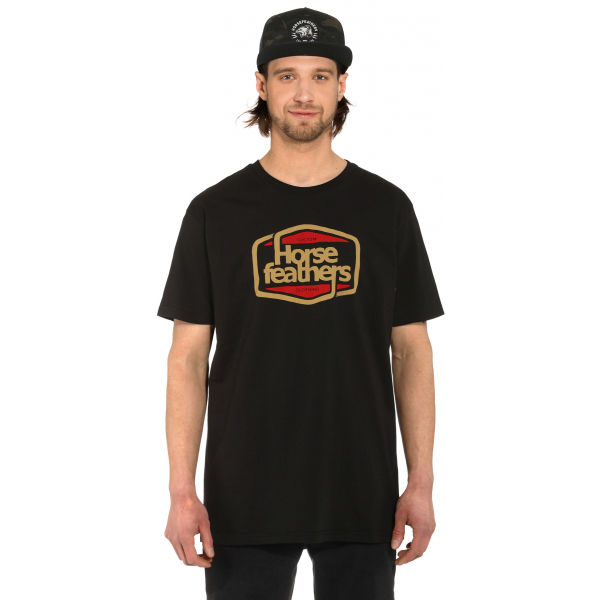 Horsefeathers CORNICK T-SHIRT Pánske tričko, čierna, veľkosť M