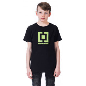 Horsefeathers BASE YOUTH T-SHIRT Chlapčenské tričko, čierna,svetlo zelená, veľkosť