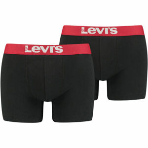 Levi's MEN SOLID BASIC BOXER 2P Pánske boxerky, čierna, veľkosť XL