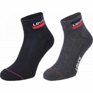 Levi's MID CUT SPRTWR LOGO 2P Ponožky, čierna, veľkosť 43 - 46