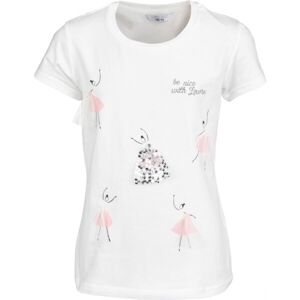 Lewro PEARL Dievčenské tričko, biela, veľkosť 140-150