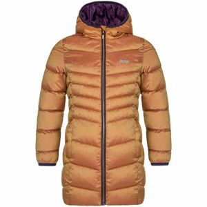Loap IDUZIE Dievčenský zimný kabát, zlatá, veľkosť 158-164