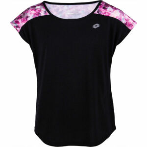 Lotto CHRENIA Dievčenské športové tričko, čierna, veľkosť 140-146