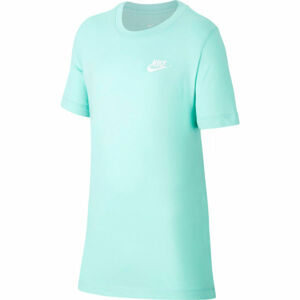 Nike NSW TEE EMB FUTURA B Chlapčenské tričko, tyrkysová, veľkosť M
