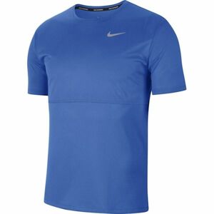 Nike BREATHE RUN TOP SS M Pánske bežecké tričko, modrá,sivá, veľkosť