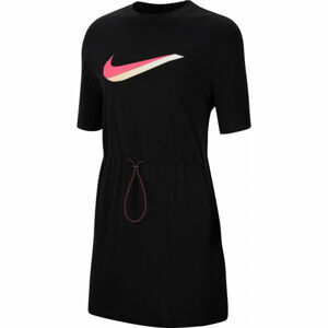 Nike NSW ICN CLSH DRESS SS W Dámske šaty, čierna, veľkosť XL