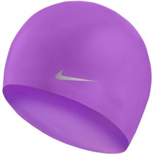 Nike SOLID SILICONE YOUTH Detská plavecká čiapka, fialová, veľkosť