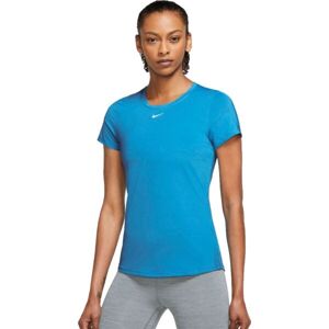 Nike ONE DF SS SLIM TOP W Dámske tréningové tričko, modrá, veľkosť XS