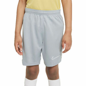 Nike DF ACD21 SHORT K Y Chlapčenské futbalové šortky, sivá,biela, veľkosť