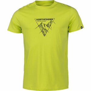 Northfinder LUCIANO Pánske tričko, čierna,zelená, veľkosť