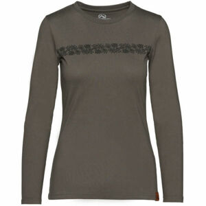 Northfinder ORGESA Dámske tričko organická bavlna, kaki,čierna, veľkosť