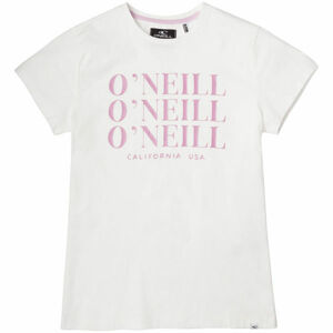 O'Neill LG ALL YEAR SS T-SHIRT Dievčenské tričko, biela,ružová, veľkosť