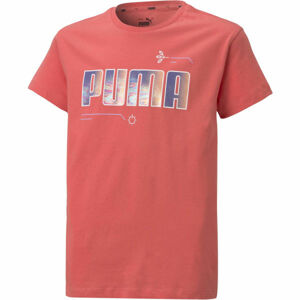 Puma ALPHA TEE G Dievčenské tričko, lososová, veľkosť 140