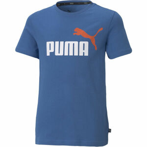 Puma ESS + 2 COL LOGO TEE Chlapčenské tričko, oranžová, veľkosť