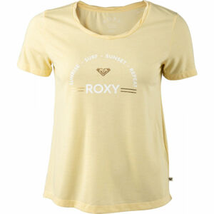 Roxy CHASING THE SWELL Dámske tričko, žltá,biela, veľkosť