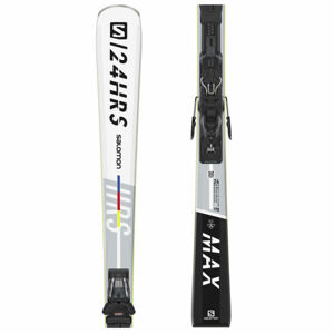 Salomon 24 HOURS MAX+M11 GW Unisex zjazdové lyže, biela, veľkosť 155
