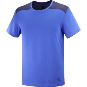 Salomon ESSENTIAL COLORBLOC Pánske tričko, modrá, veľkosť M