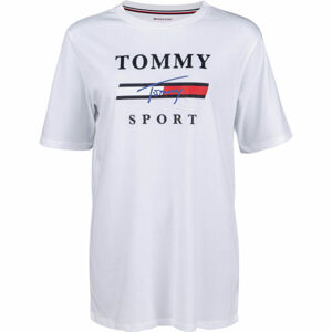 Tommy Hilfiger GRAPHICS  BOYFRIEND TOP Dámske tričko, biela, veľkosť XS