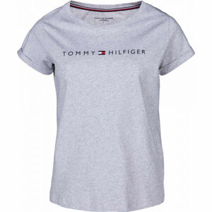Tommy Hilfiger RN TEE SS LOGO Dámske tričko, sivá, veľkosť M