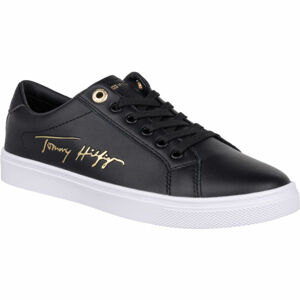 Tommy Hilfiger SIGNATURE CUPSOLE SNEAKER Dámska obuv na voľný čas, čierna, veľkosť 39