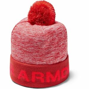 Under Armour GAMETIME POM BEANIE Chlapčenská čiapka, červená, veľkosť UNI